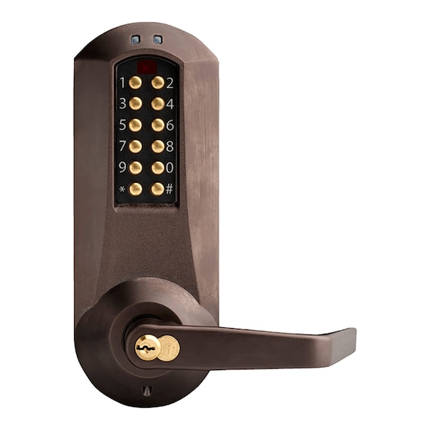 E-Plex 5000 Mortise Lock, Winston Lever, 100 Access Codes, 3,000 Audit Events, 6/7-Pin SFIC Prep, Le